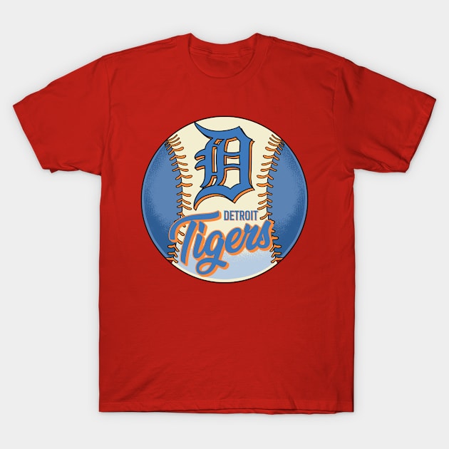 Detroit Tigers Fan Design T-Shirt by BlockersPixel